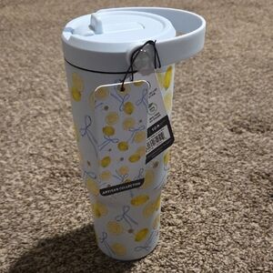 Artisan Collection White and Yellow Water Bottle